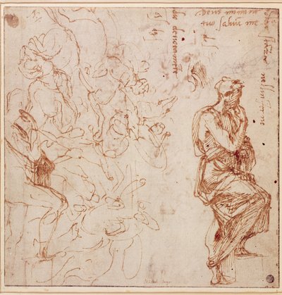 Figure Studies for a Woman by Michelangelo Buonarroti